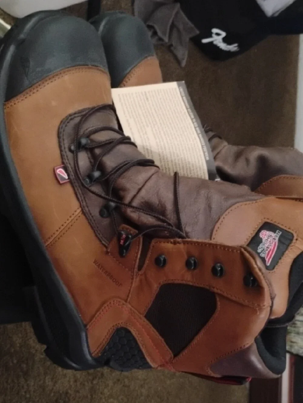 Red Wing Shoes Brown and Black Men's Work Boots